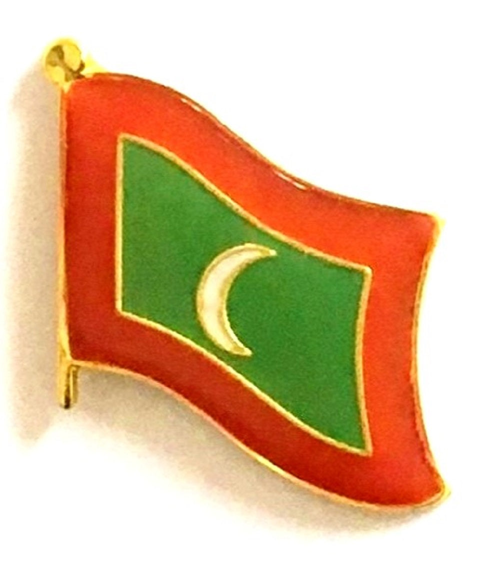 Maldives World Flag Lapel Pin Country Brooch Single World Flags Direct 2093