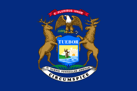 a pdf image of the flag of Michigan