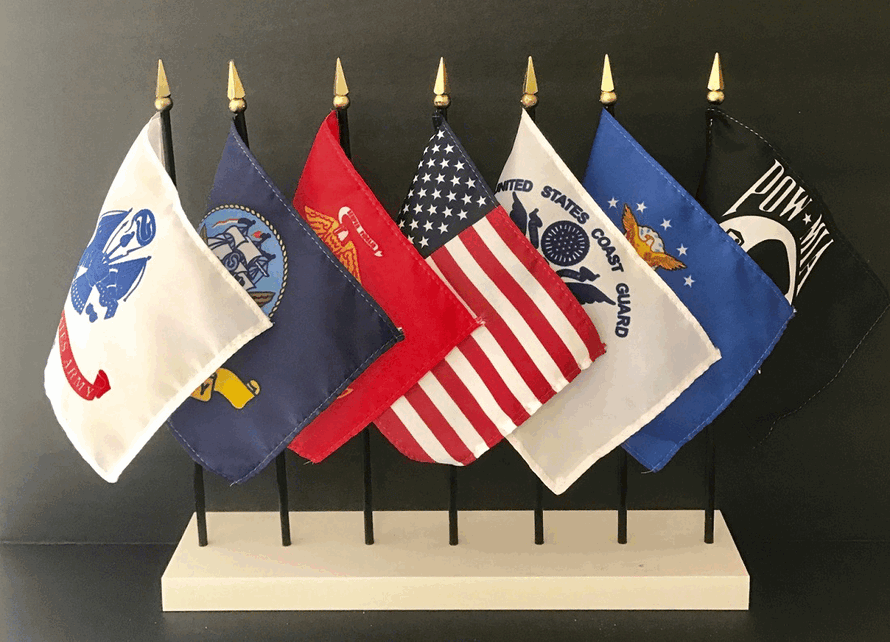 Miniature US Military Flags