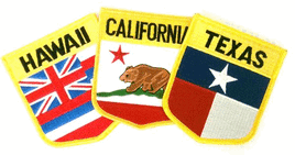 State Flag Shield Patches