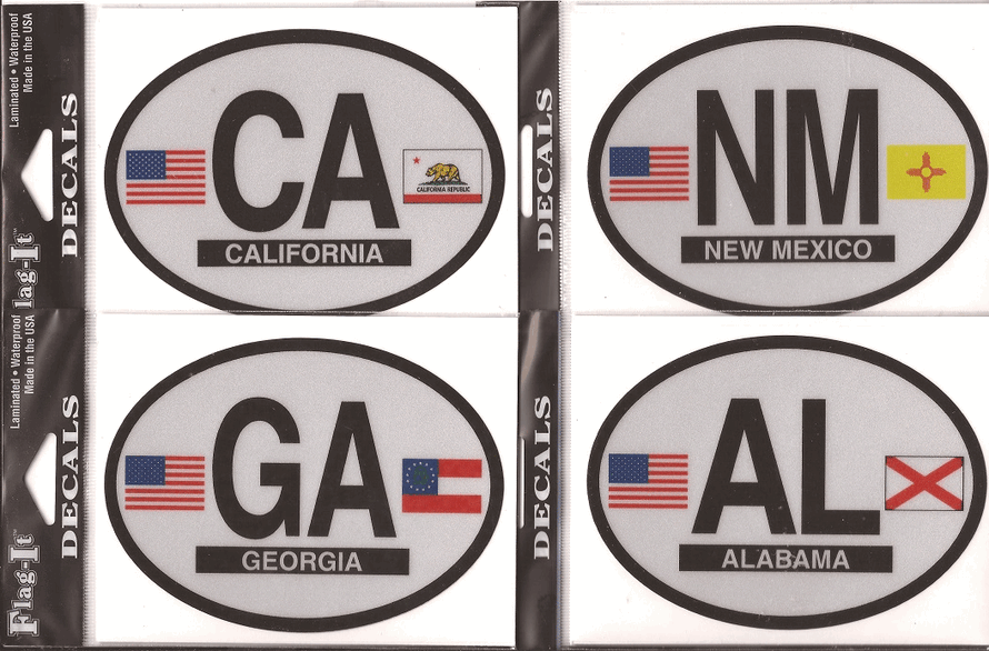 State Reflective Oval Decals