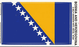 a photo of a decal of Bosnia and Herzegovina