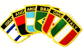 World Flag Shield Patches