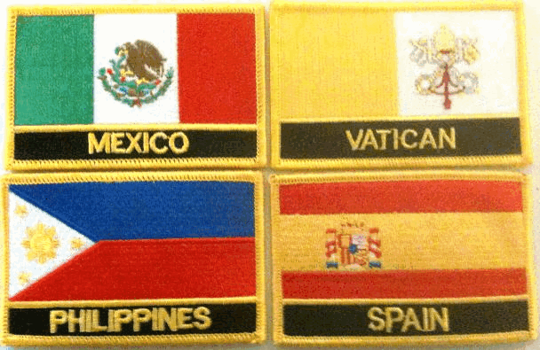 World Flag Patches - With Name