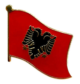 Albanian Flag Lapel Pins - Single