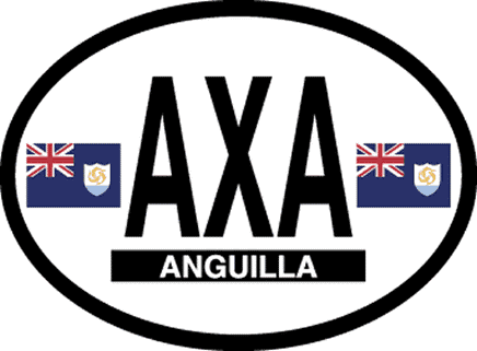 Anguilla Flag-It Reflective Oval Decal