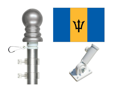 Barbados flag and pole kit