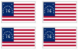 Bennington Flag Stickers - 50 per sheet