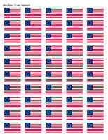 Betsy Ross Flag Stickers - 50 per sheet