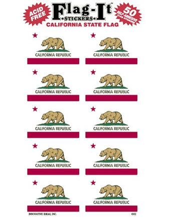 California Flag-It Stickers