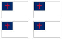 Christian Flag Stickers - 50 per sheet