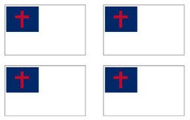 Christian Flag Stickers - 50 per sheet