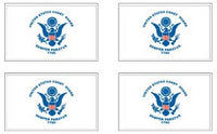 Coast Guard Flag Stickers - 50 per sheet