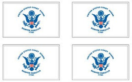 Coast Guard Flag Stickers - 50 per sheet