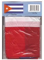 Cuba polyester flag in its packaging