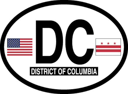 District of Columbia Flag-It Oval Decal