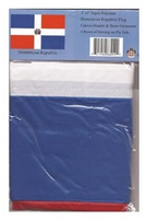 Dominican Republic polyester flag in its packaging