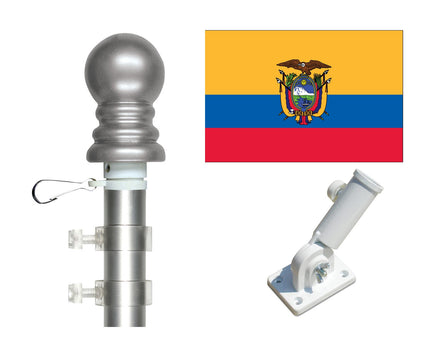 Ecuador flag and pole kit