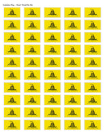 Gadsden Flag Stickers - 50 per sheet