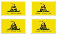 Gadsden Flag Stickers - 50 per sheet