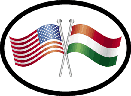 Hungary friendship oval decal