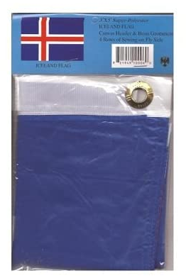 Iceland polyester flag in its packaging