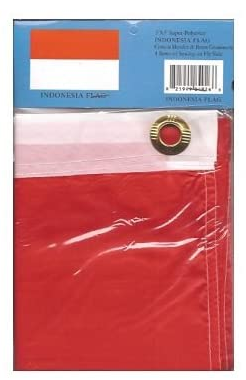 Indonesia polyester flag in its packaging