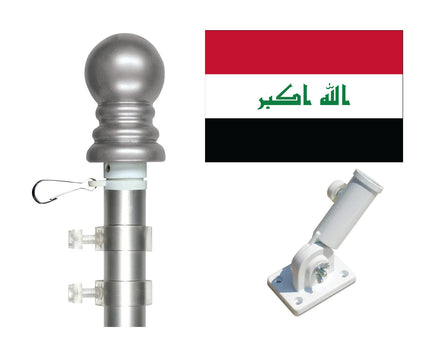 Iraq Flag with Spinner Pole Set