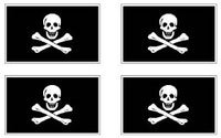 Jolly Roger Flag Stickers - 50 per sheet