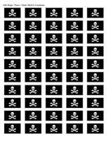 Jolly Roger Flag Stickers - 50 per sheet