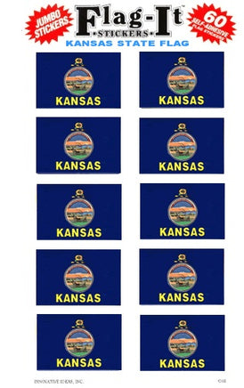 Kansas Flag-It Stickers