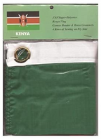 Kenya polyester flag in its packaging