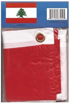 Lebanon polyester flag in its packaging