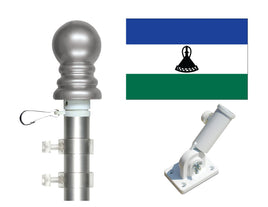 Lesotho flag and pole kit