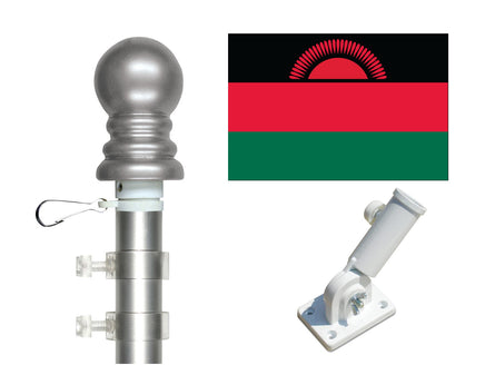 Malawi flag and spinner pole kit