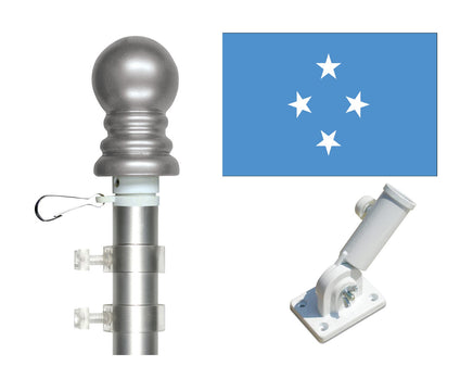 Micronesia three by five foot flag and pole