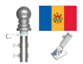 Moldova flag and spinner pole