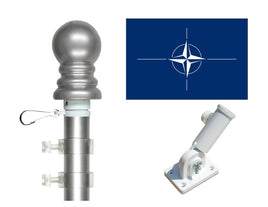 NATO flag and spinner pole