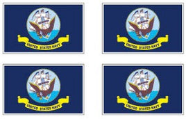 Navy Flag Stickers - 50 per sheet