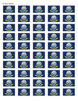 Navy Flag Stickers - 50 per sheet