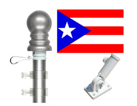 Puerto Rico flag and spinner pole