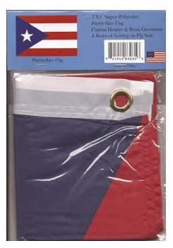 Puerto Rico polyester flag in its packaging