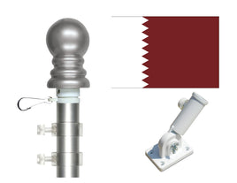 Qatar flag and pole kit