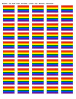 Rainbow Flag Stickers - 50 per sheet