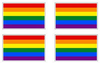 Rainbow Flag Stickers - 50 per sheet