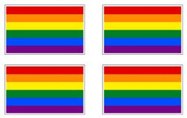 Rainbow Flag Stickers - 50 per sheet