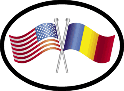 Romania friendship oval decal