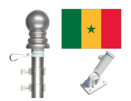 Senegal flag and spinner pole