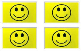 Smiley Face Flag Stickers - 50 per sheet