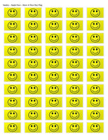 Smiley Face Flag Stickers - 50 per sheet